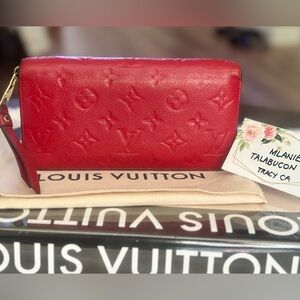 Louis Vuitton Zippy Wallet Empreinte Cerise/Red